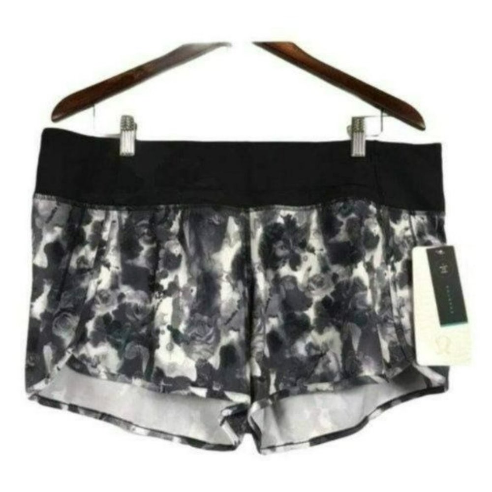 Lululemon Run Times Shorts Dusty Mauve Black and White, Size 12 New